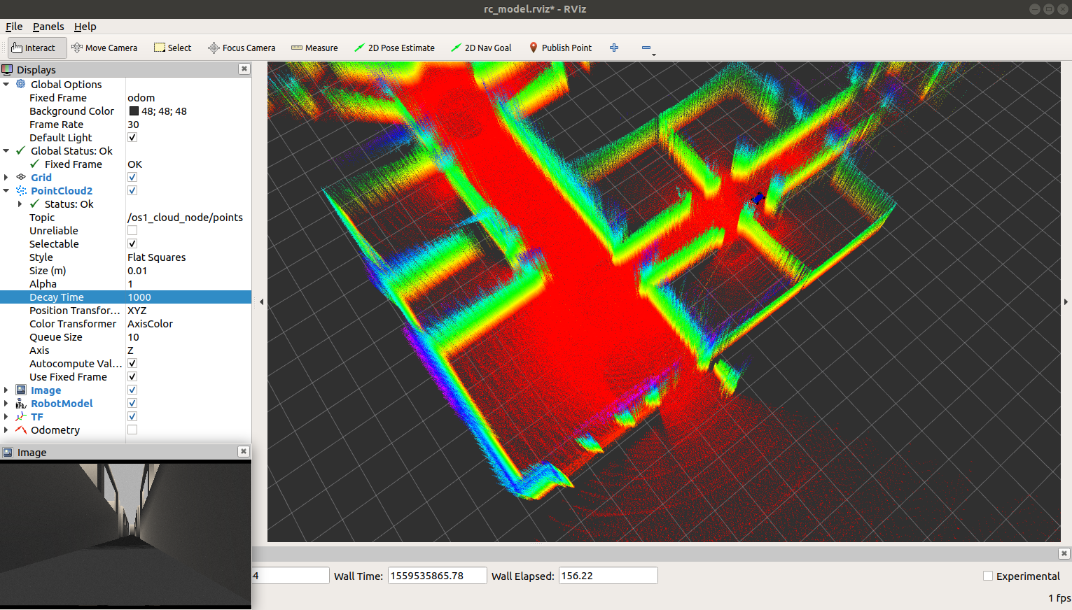 Odometry Verification with OS-1 RC Car in RViz