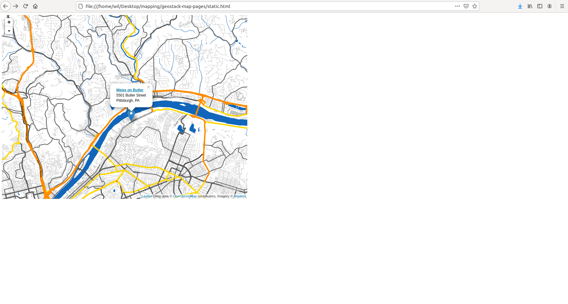 Viewing Map Data in the Browser