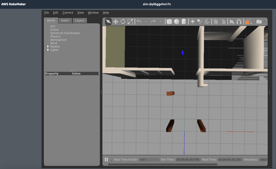AWS RoboMaker RC Car Gazebo Simulation