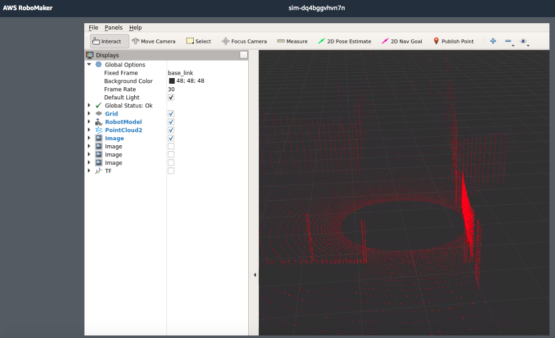 AWS RoboMaker RC Car Simulation RViz
